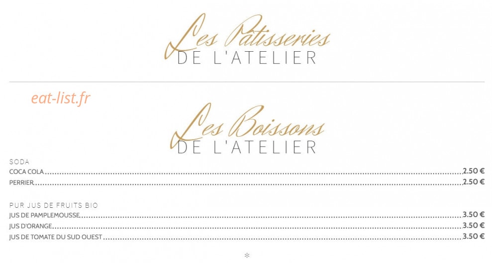 L'Atelier du Parc — carte page 8