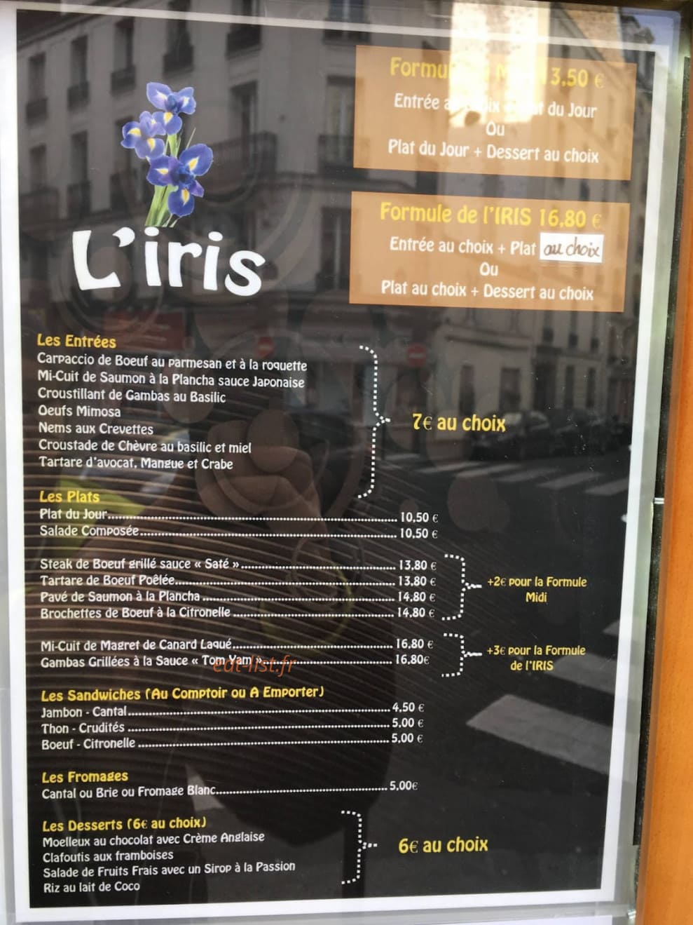 L'iris — carte page 1