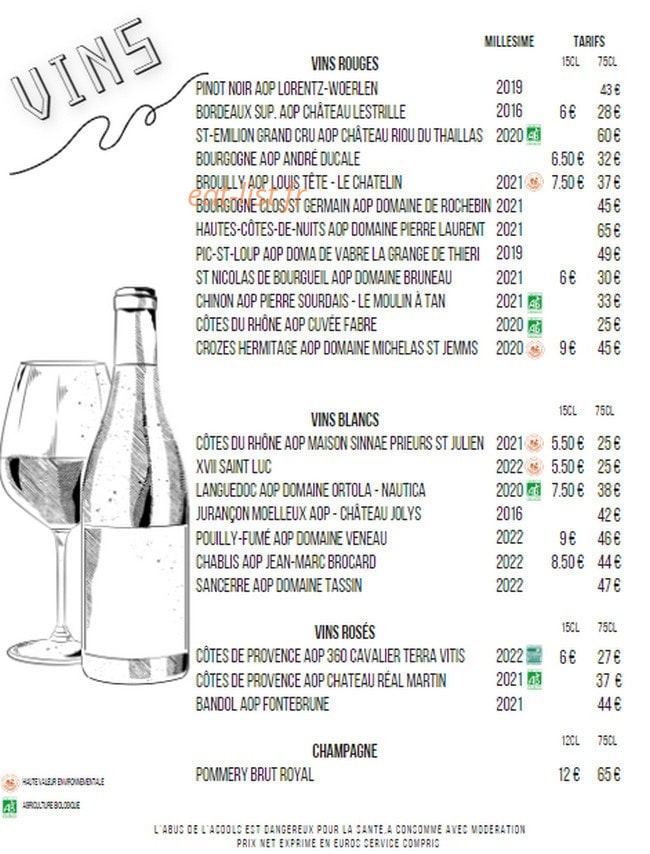 L'Oenomaniac — carte page 3
