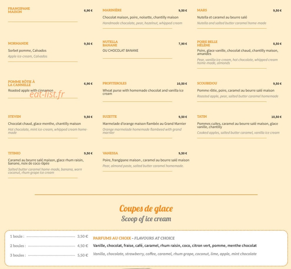 La Cuillère en Bois — carte page 4