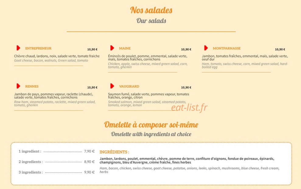 La Cuillère en Bois — carte page 3