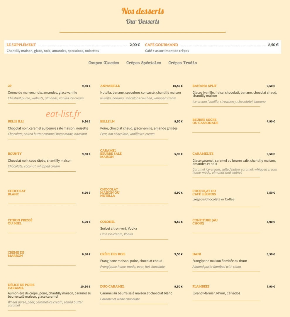 La Cuillère en Bois — carte page 5