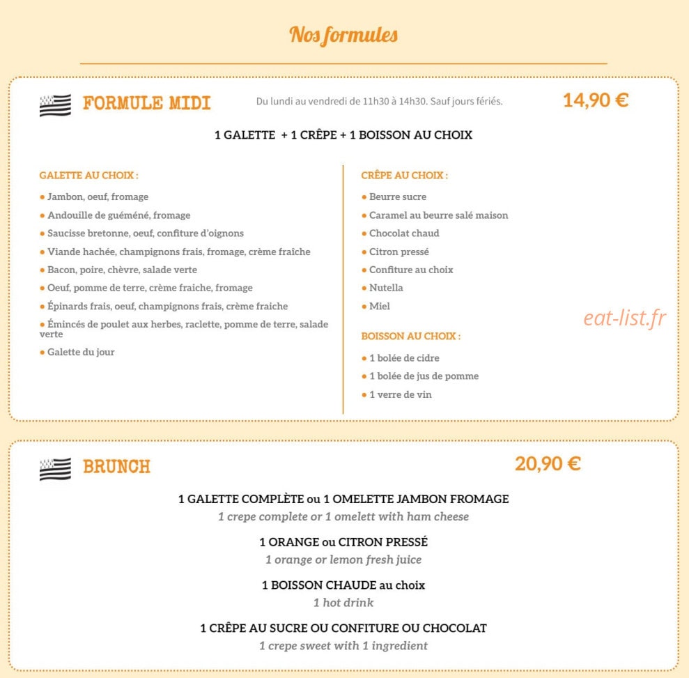 La Cuillère en Bois — carte page 6