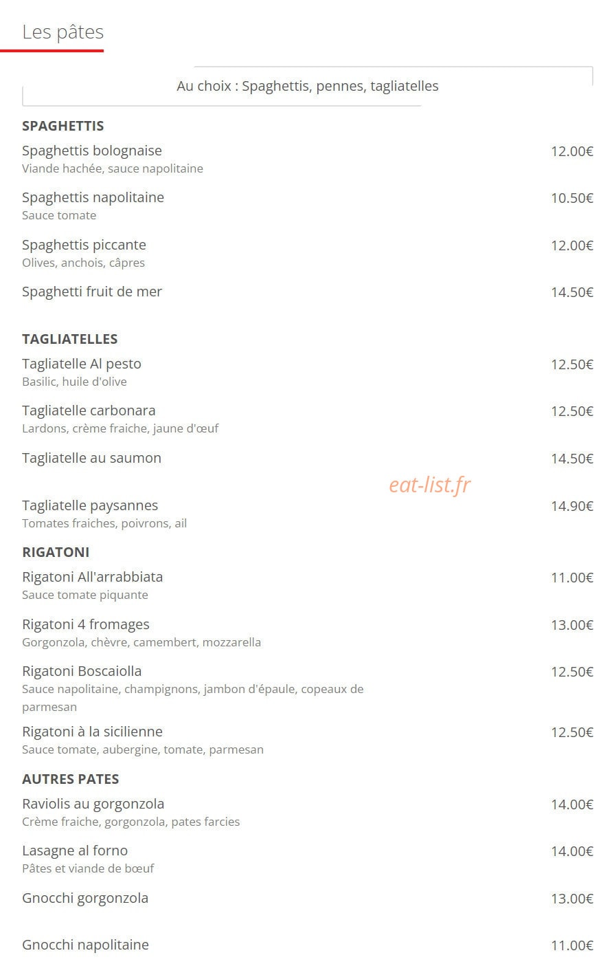 La Parigina — carte page 4