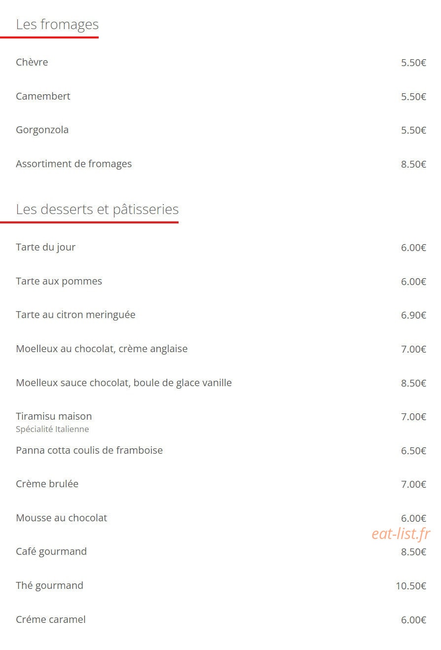 La Parigina — carte page 6