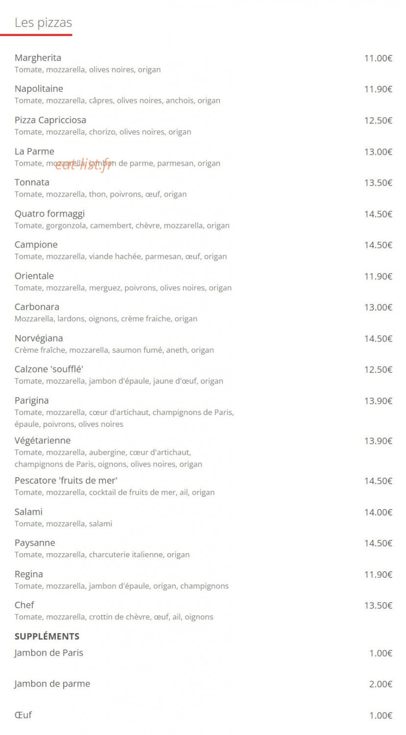 La Parigina — carte page 5