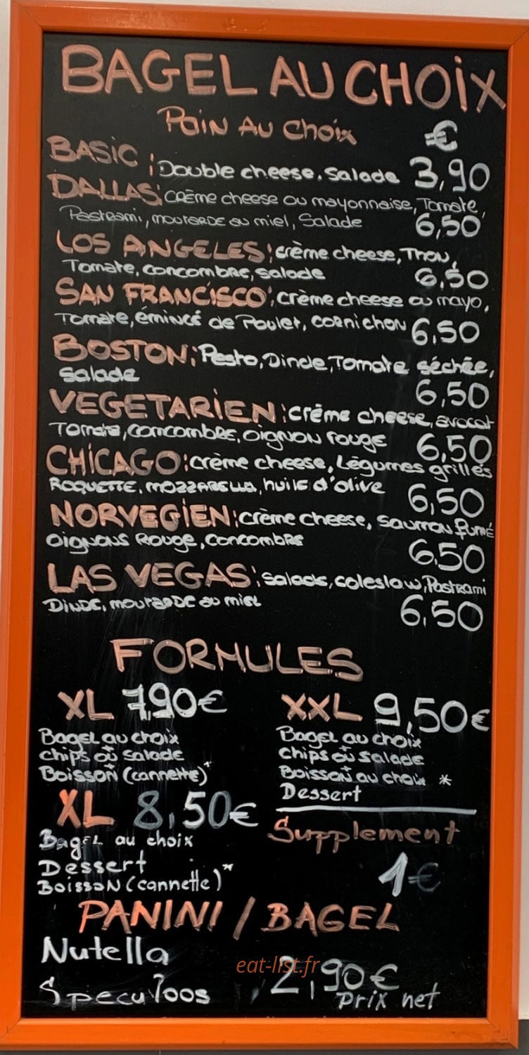 La Sandwicherie du 15e — carte page 1