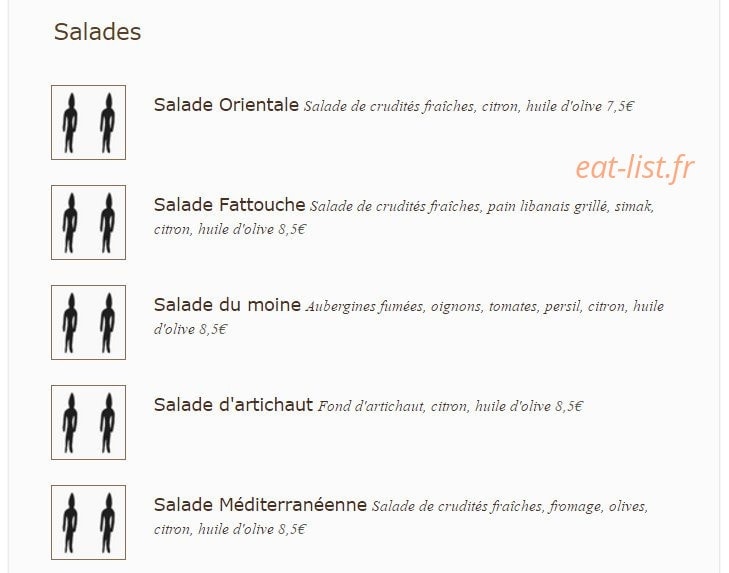 La Table Libanaise — carte page 3