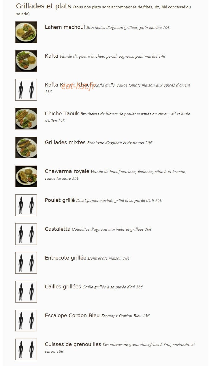 La Table Libanaise — carte page 5