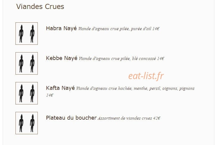 La Table Libanaise — carte page 4