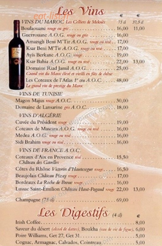 La table marocaine — carte page 8