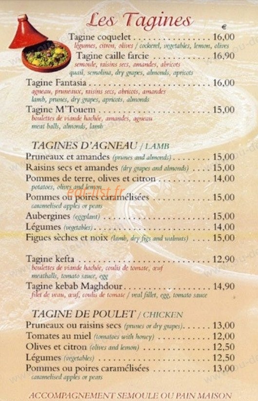 La table marocaine — carte page 5