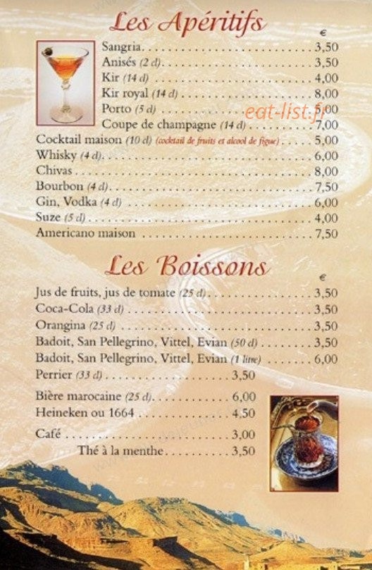 La table marocaine — carte page 7