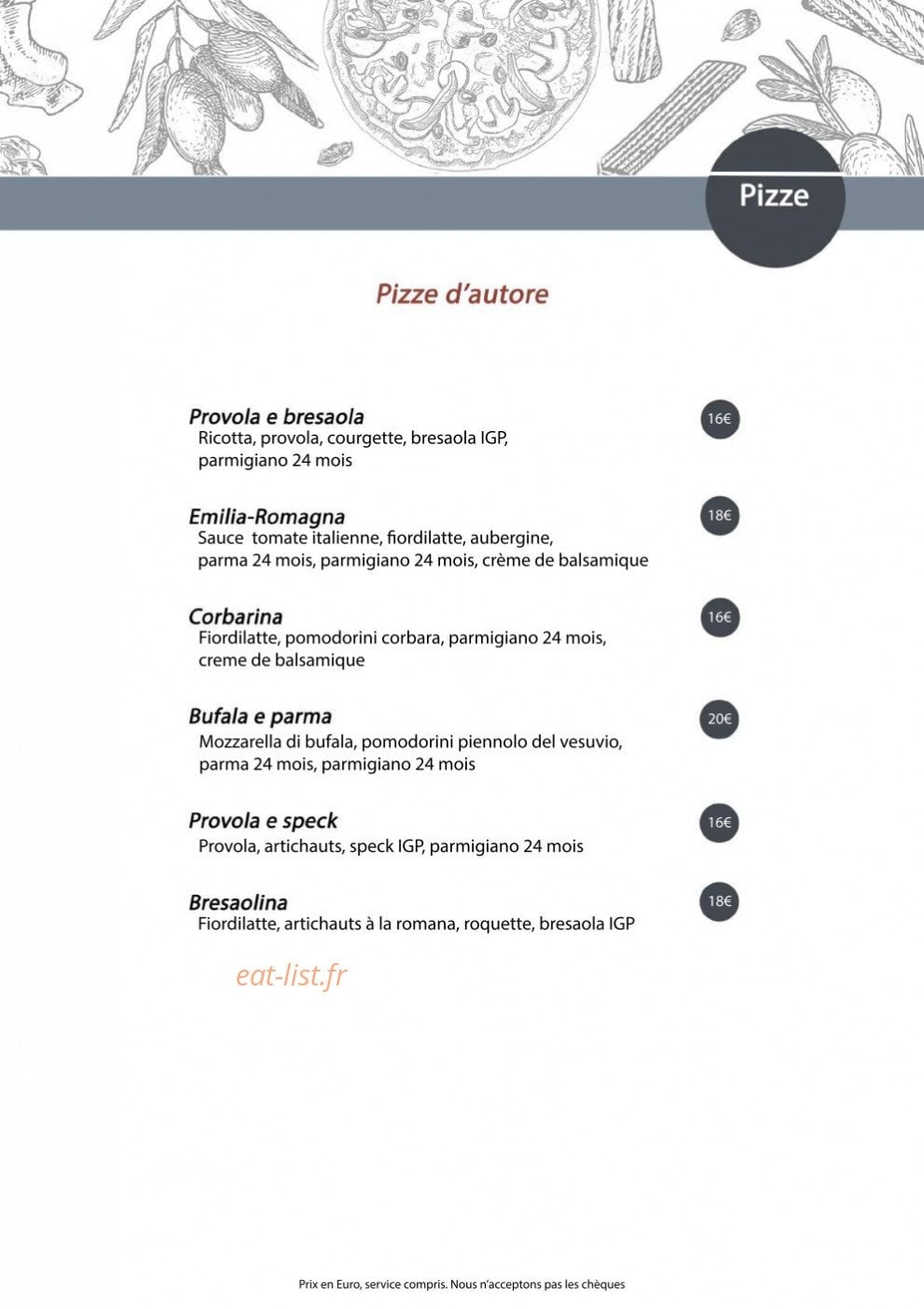 La Vera Pizza Napoletana — carte page 3
