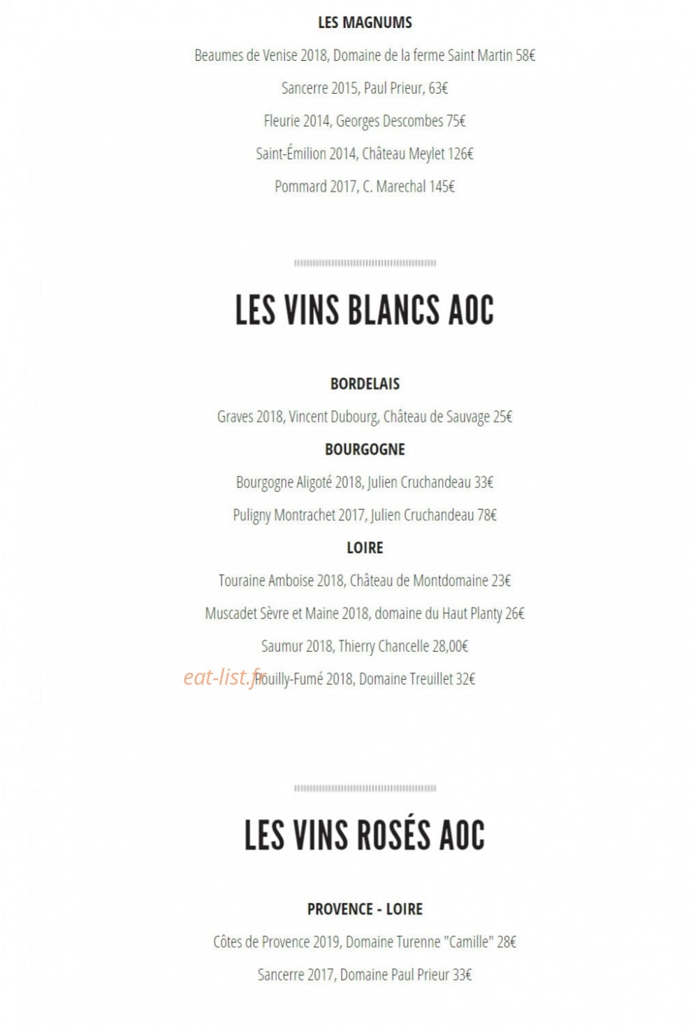 Le Café du Commerce — carte page 7