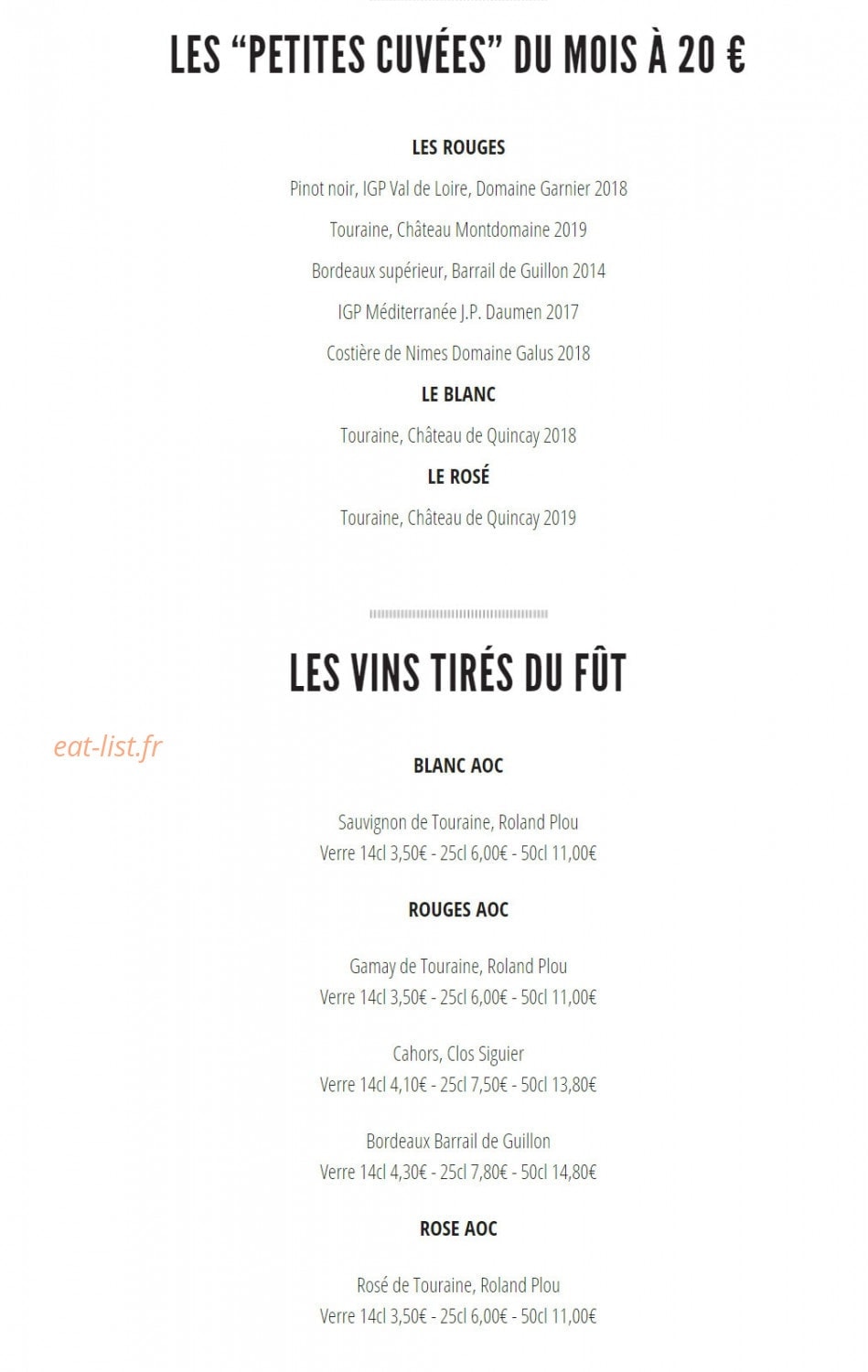 Le Café du Commerce — carte page 8