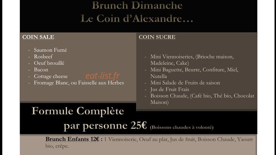 Le Coin d'Alexandre — carte page 1