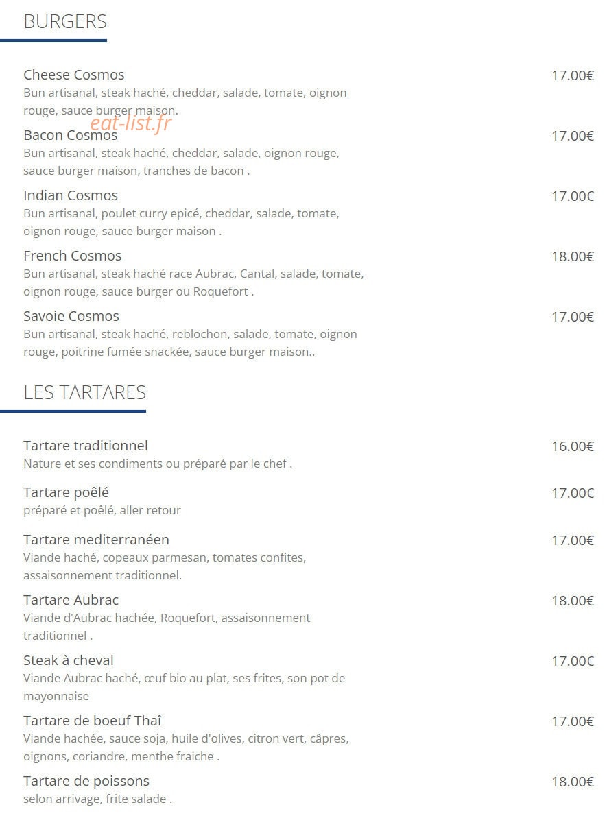 Le Cosmos — carte page 4