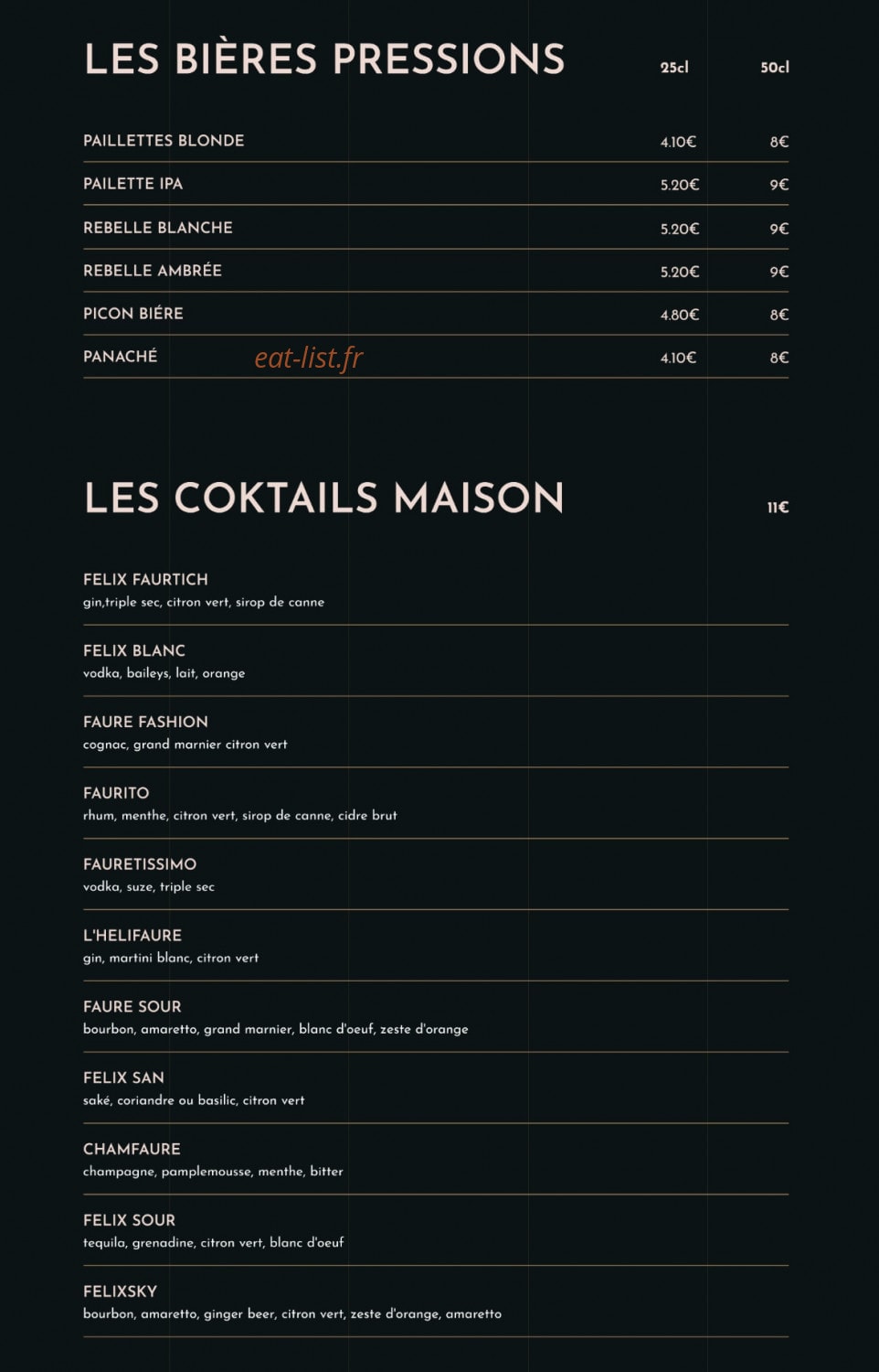 Le Felix Faure — carte page 8