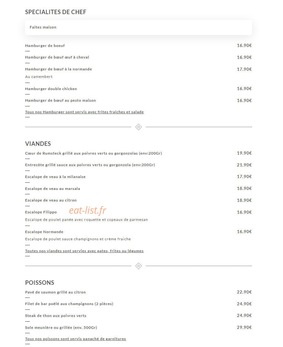 Le Filippo — carte page 4