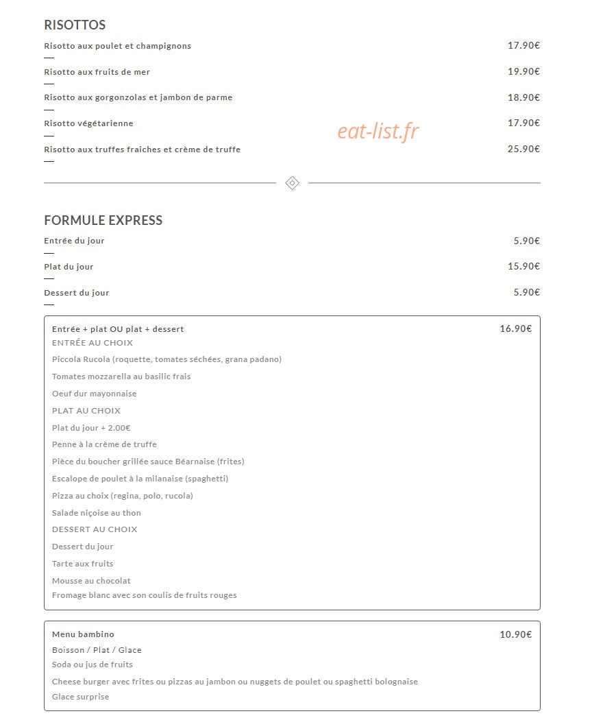 Le Filippo — carte page 5