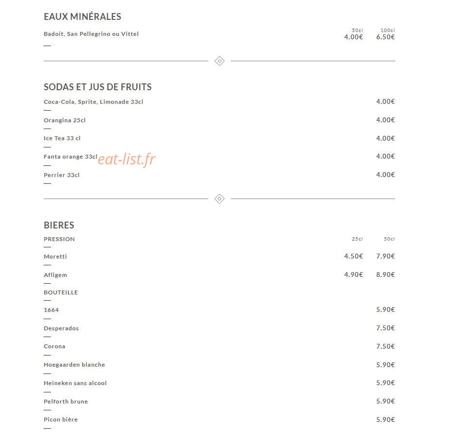 Le Filippo — carte page 6