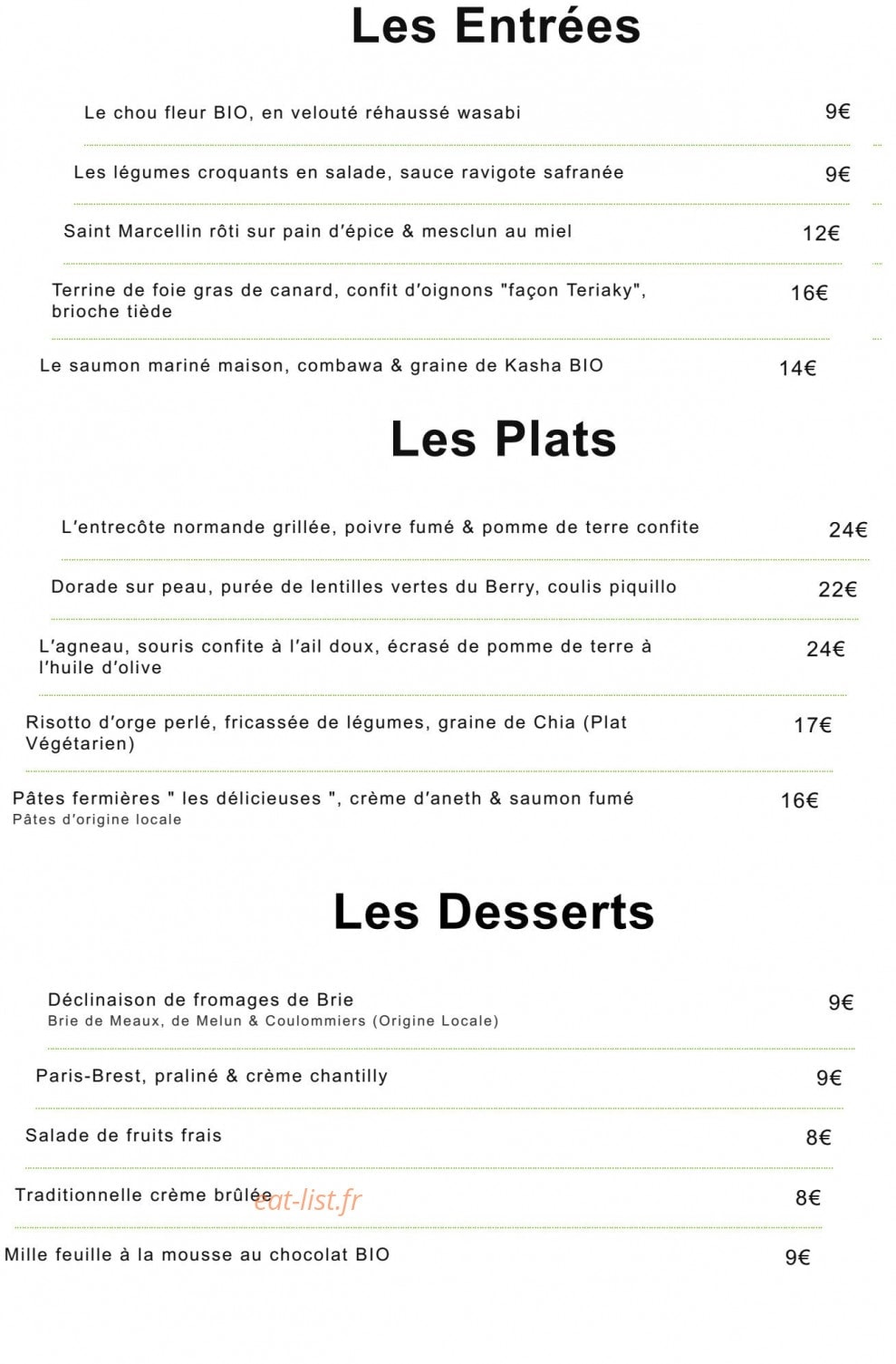 Le Jardin — carte page 3