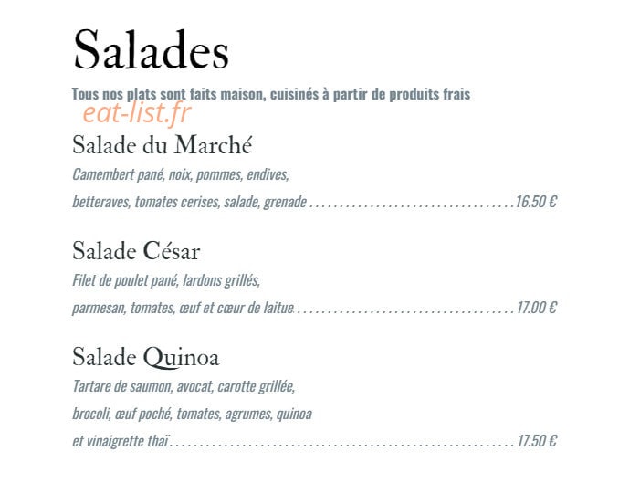 Le Marché — carte page 2