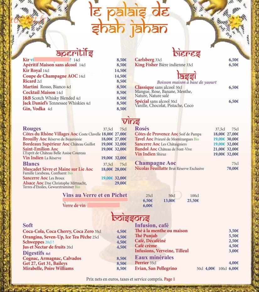Le palais de shah jahan — carte page 10