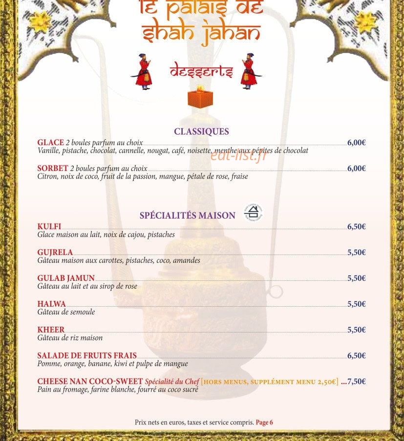Le palais de shah jahan — carte page 9