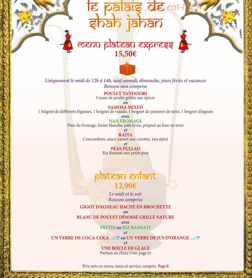 Le palais de shah jahan — carte page 4