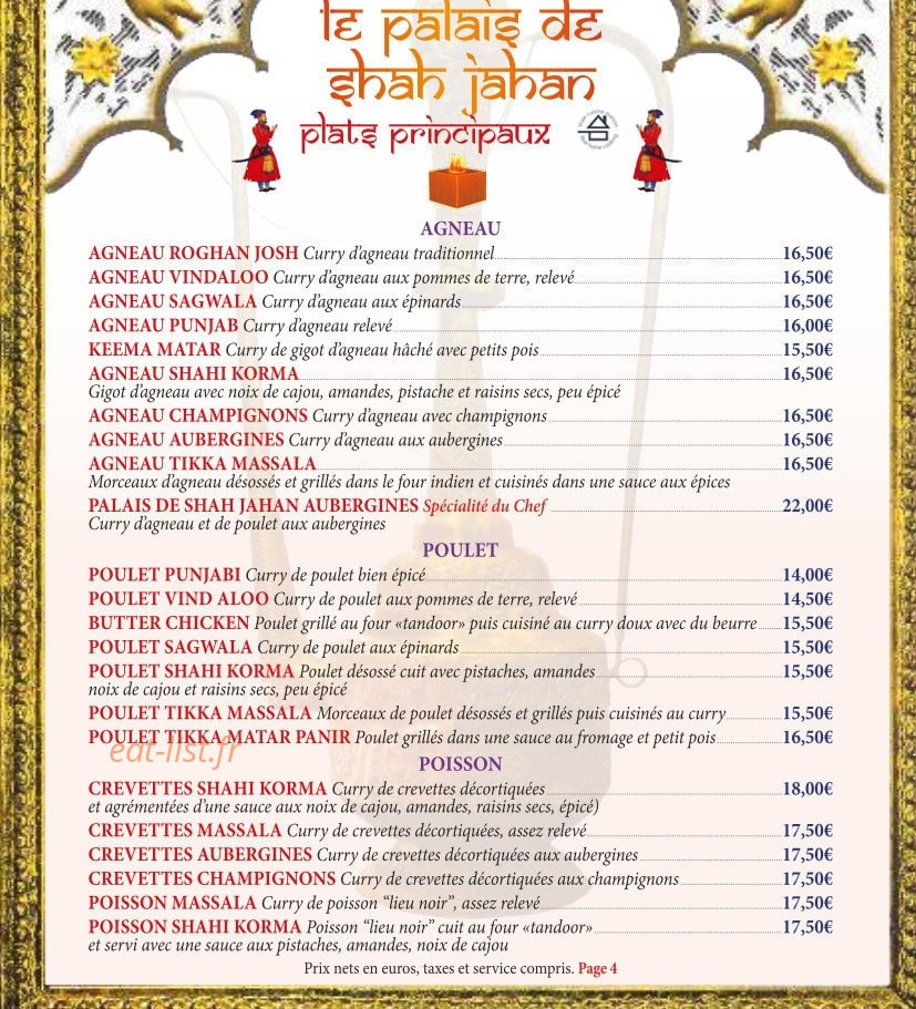 Le palais de shah jahan — carte page 3