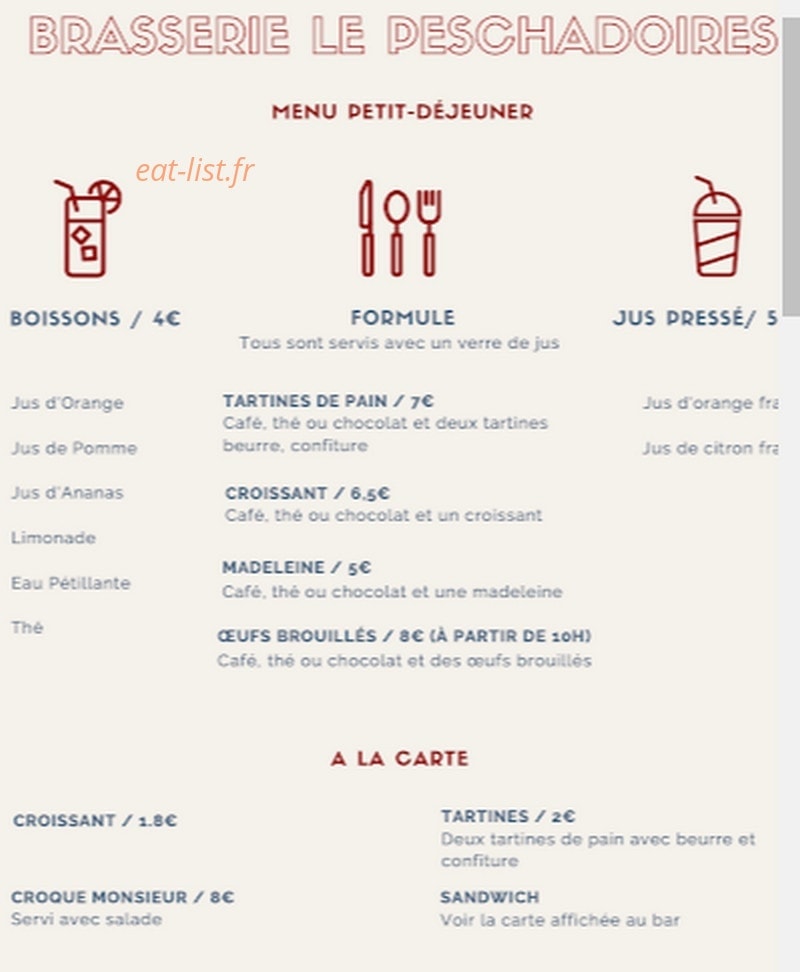 Le Peschadoires — carte page 1