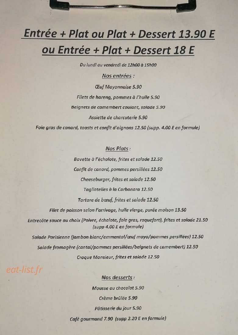Le Post — carte page 1
