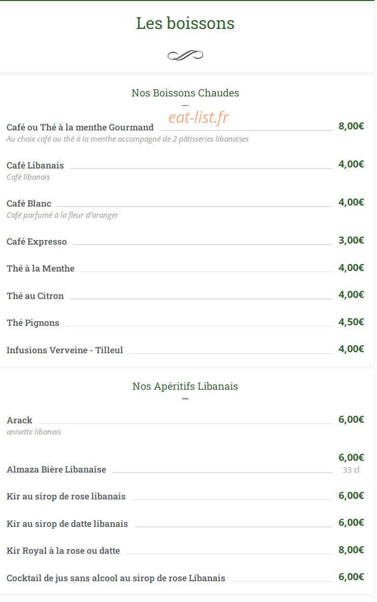 Les Cèdres du Liban — carte page 7