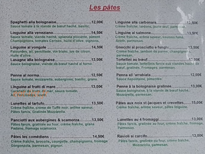 Les Comédiens — carte page 4