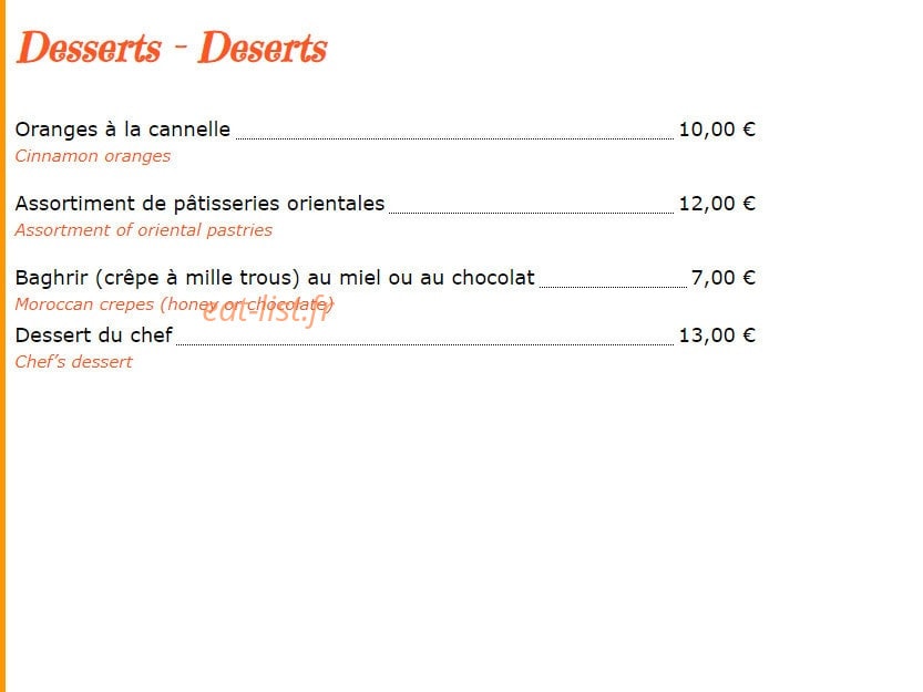Les délices du Maroc — carte page 5