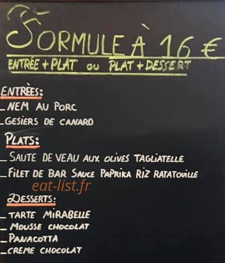 Les Favorites — carte page 1