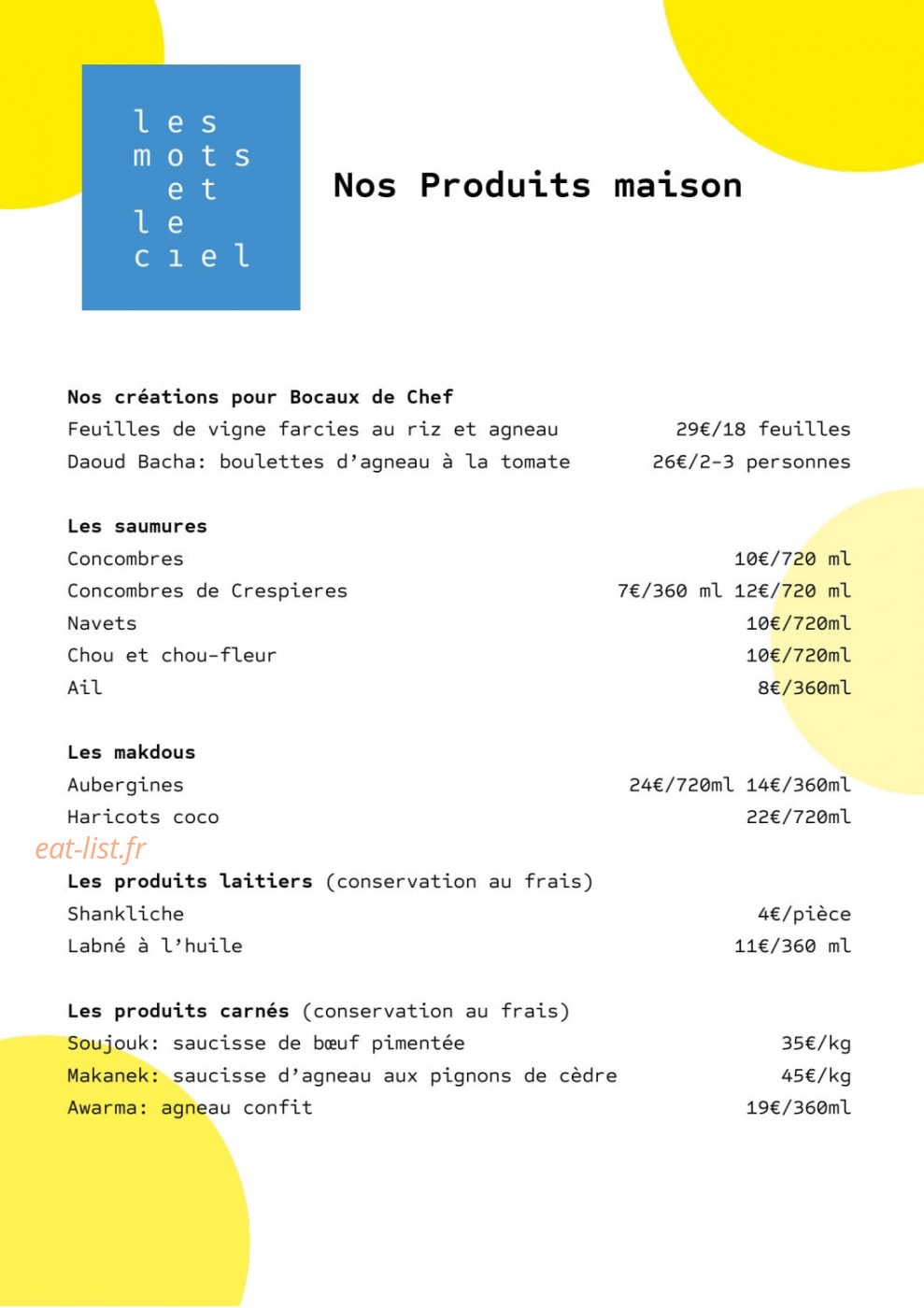 Les Mots et Le Ciel — carte page 14
