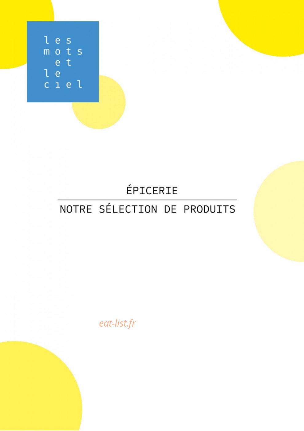 Les Mots et Le Ciel — carte page 11