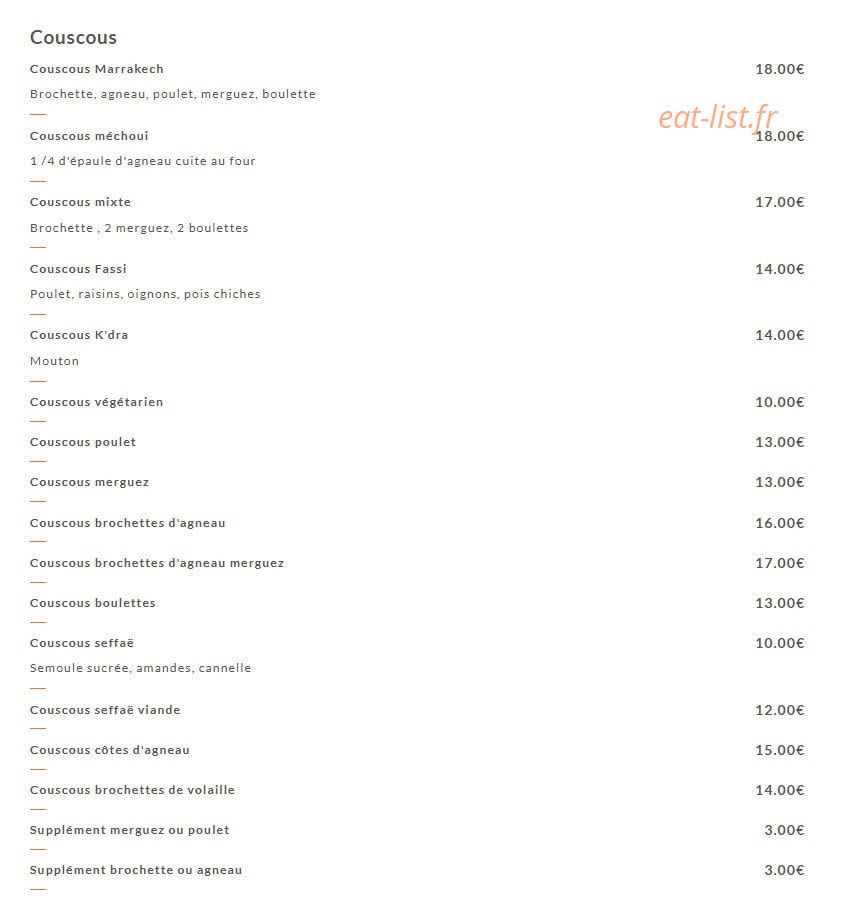 Les Saveurs — carte page 3