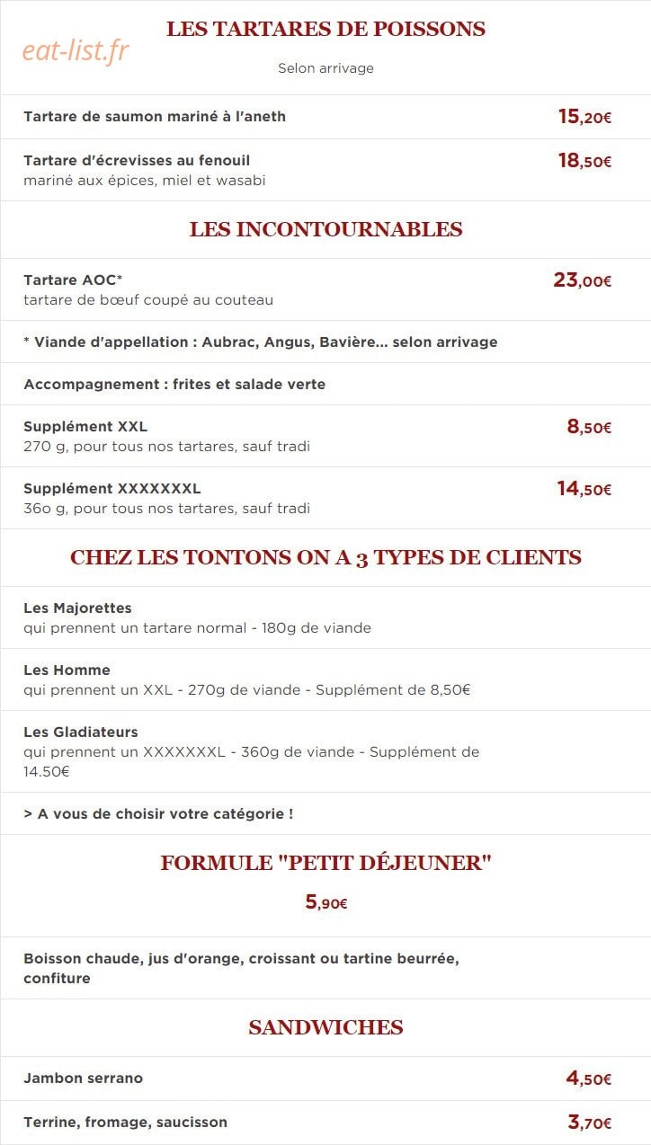 Les Tontons — carte page 6