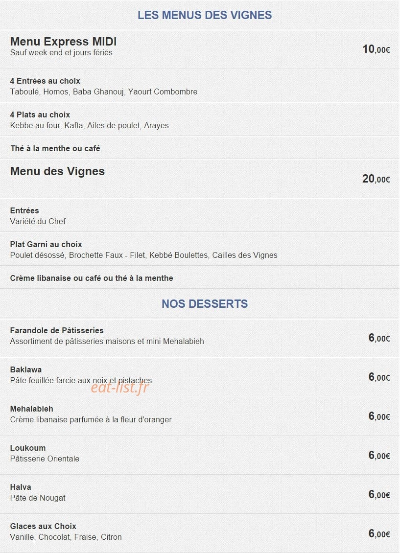 Les Vignes du Liban — carte page 4