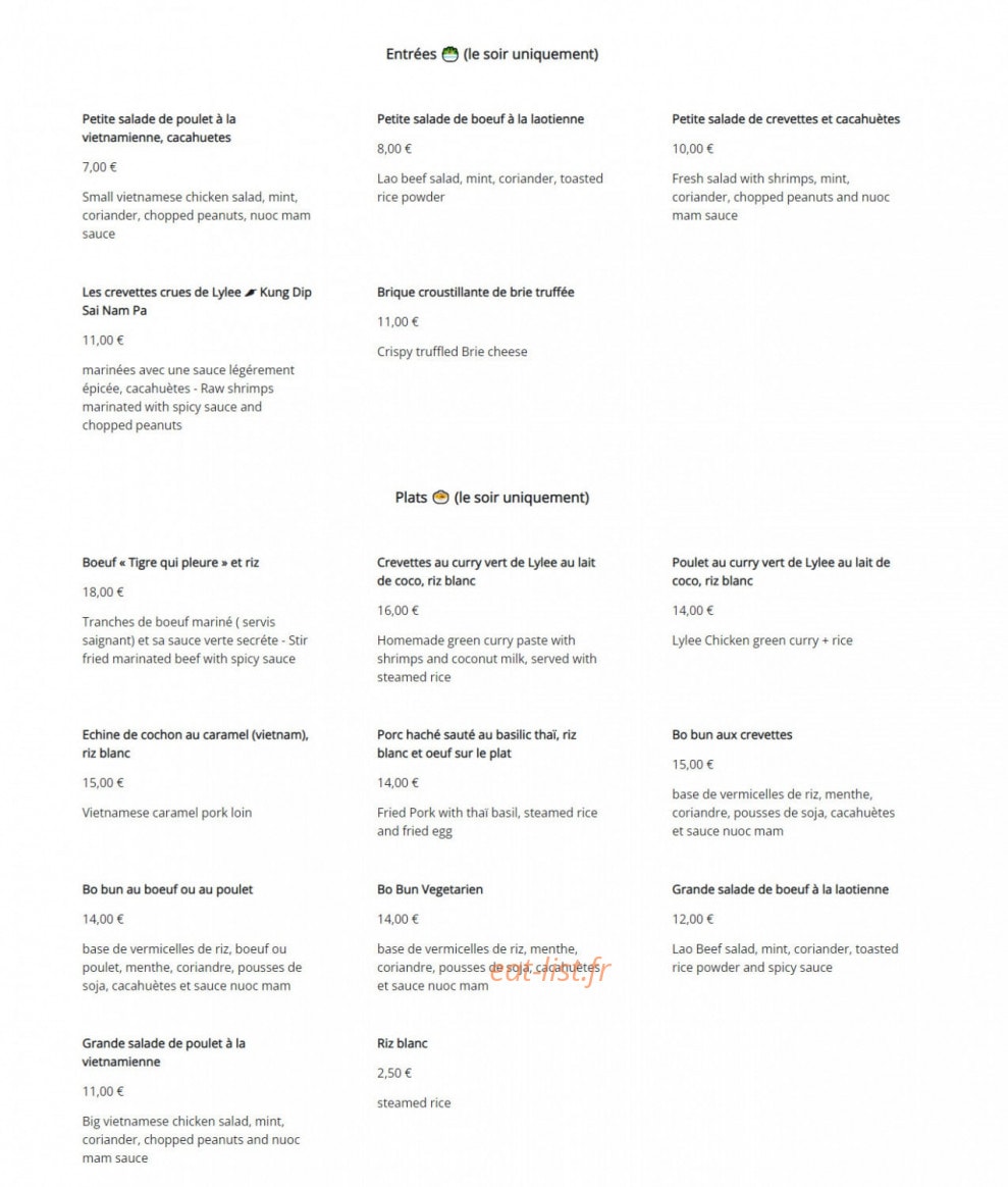 Lylee — carte page 2