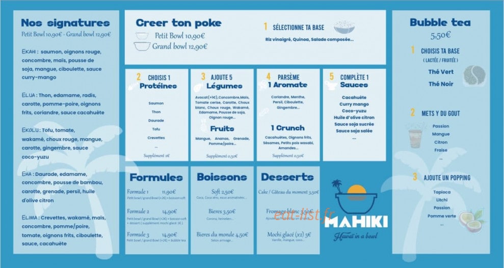 Mahiki Poke — carte page 1