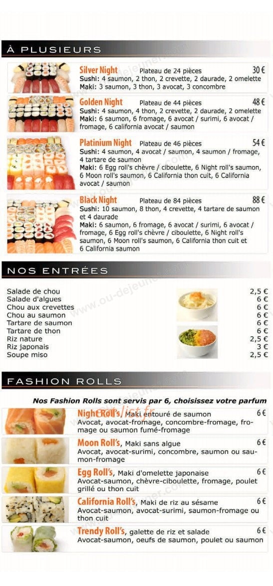 maki night — carte page 3