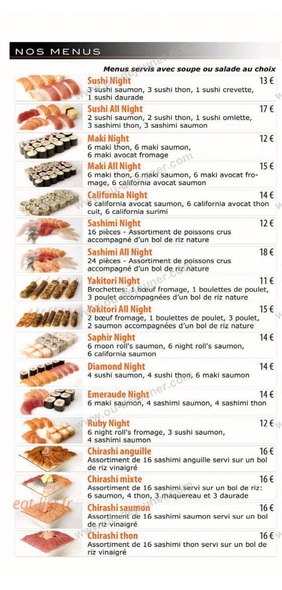 maki night — carte page 2