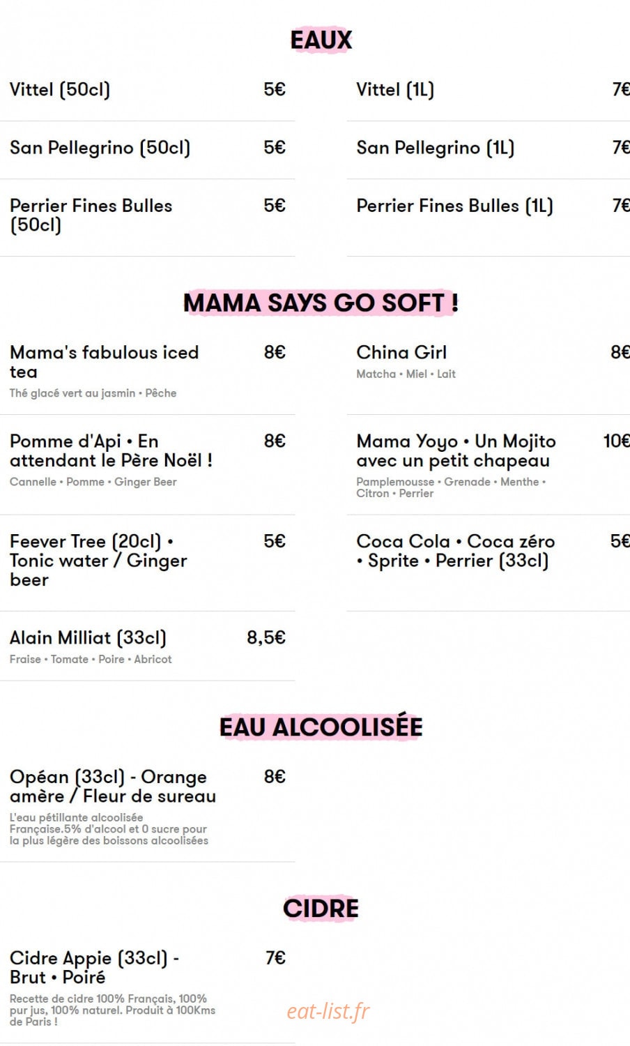Mama Shelter — carte page 2