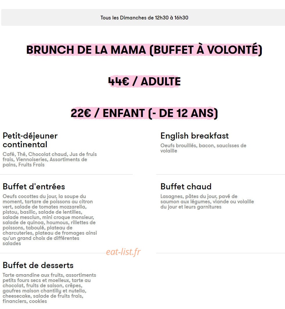 Mama Shelter — carte page 17