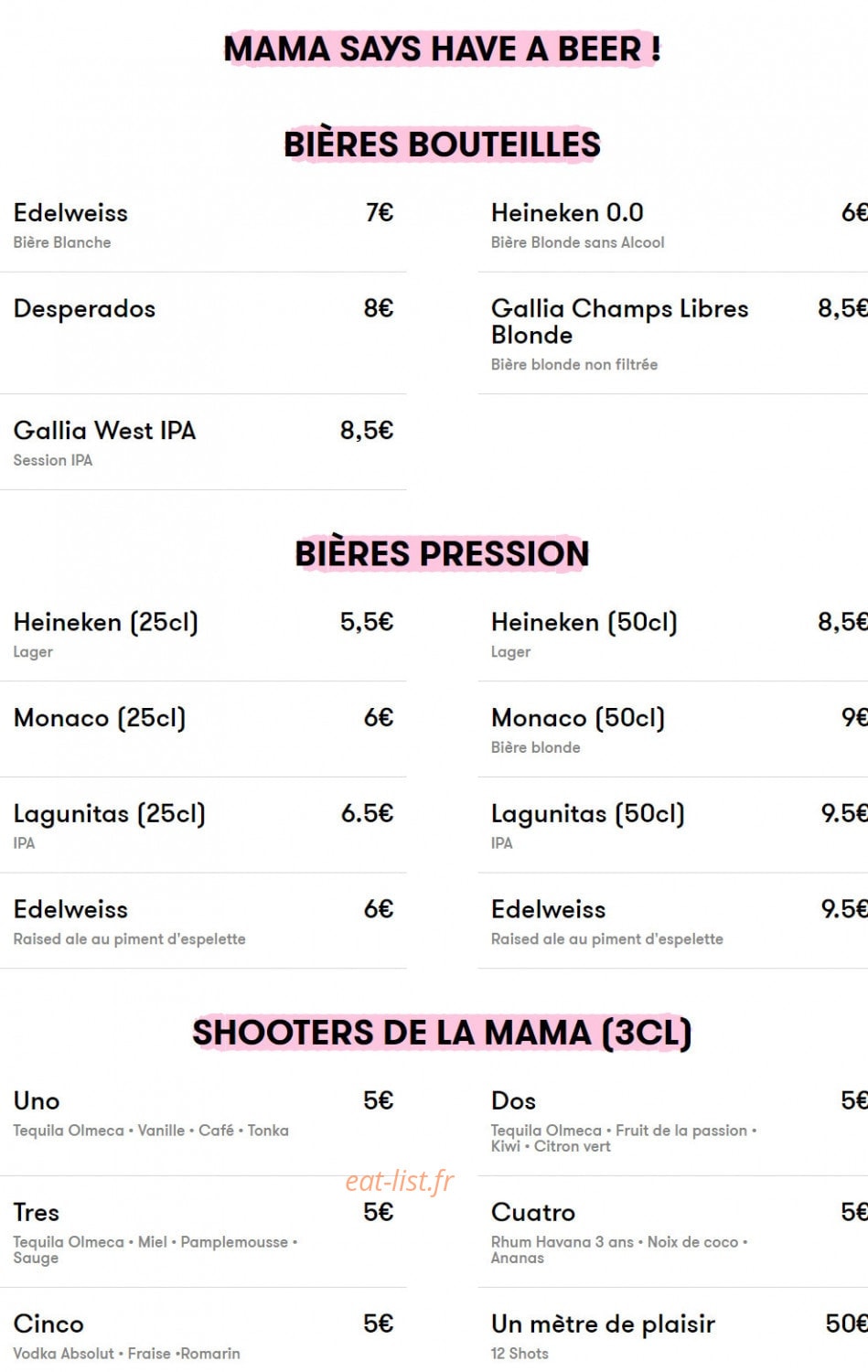 Mama Shelter — carte page 3